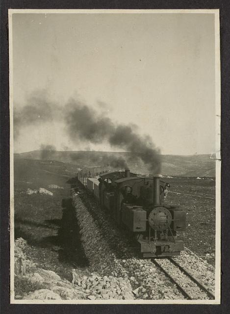 Легкая железная дорога из Иерусалима в Рамаллу. 1918